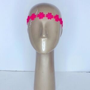 NEW…Neon Pink flower headband (adjustable) from RESET-CLOSET